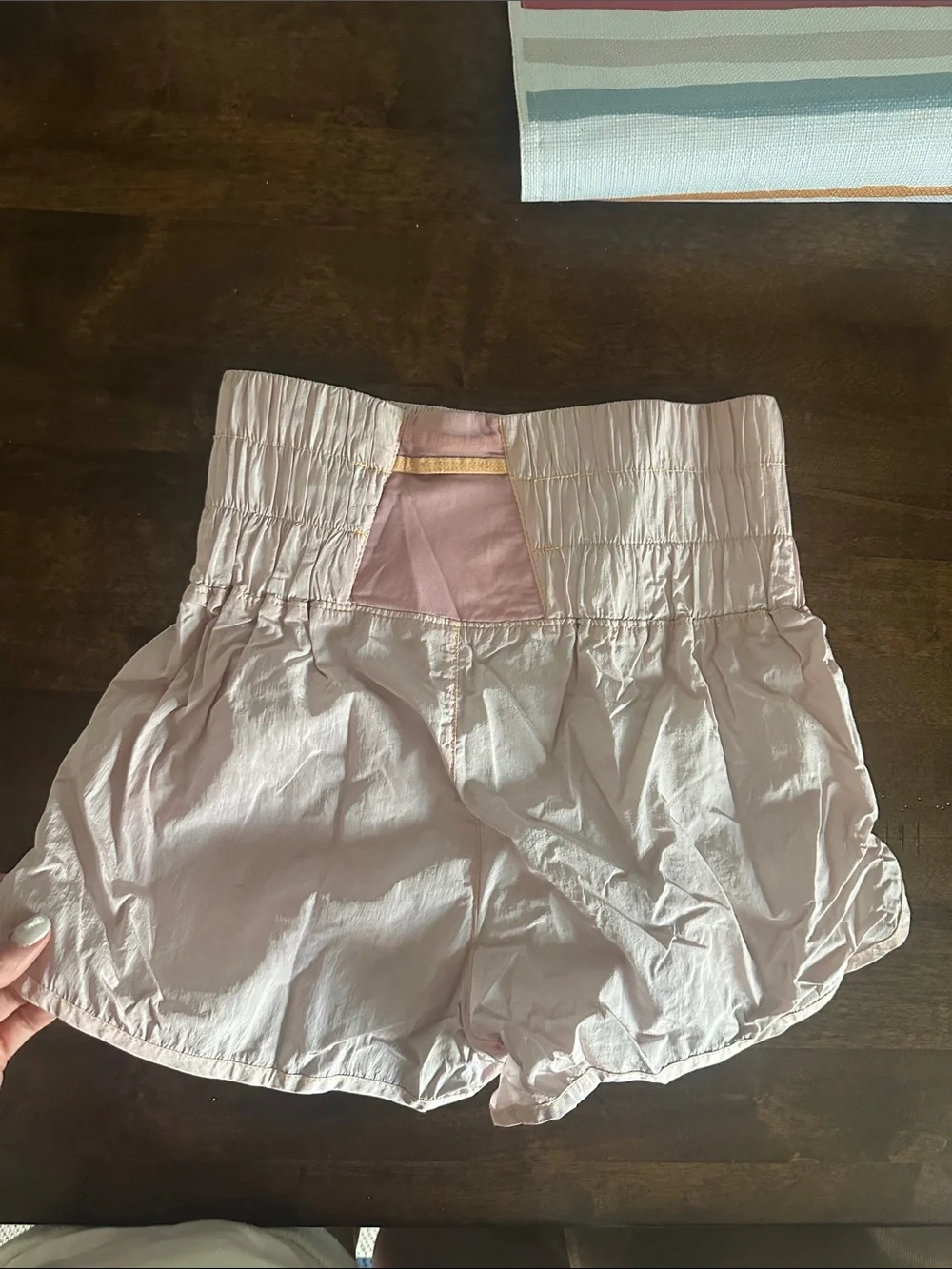 Free People High-Waist Pink Elastic Waist Shorts